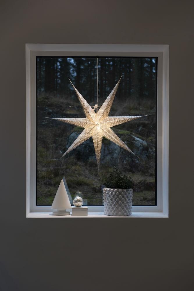 Weihnachtsstern - Weihnachtsbeleuchtung für innen - 1 Glühbirne - 78 x 78 cm - warmweiß - E14