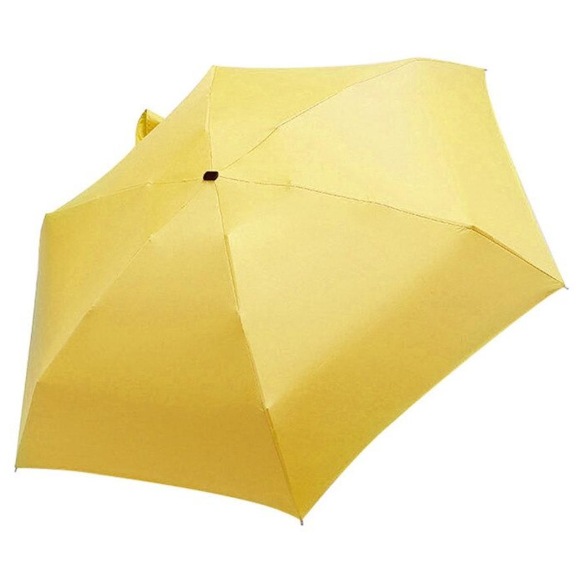 Leichtgewichtiger Regenschirm Mini Regenschirm Handtaschen Regenschirm Gelb