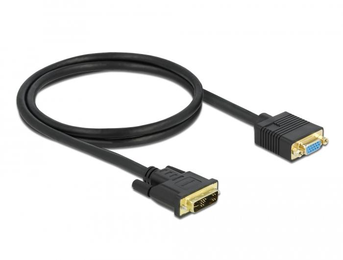 Delock Kabel DVI 12+5 Stecker auf VGA Buchse 1 m - Delock