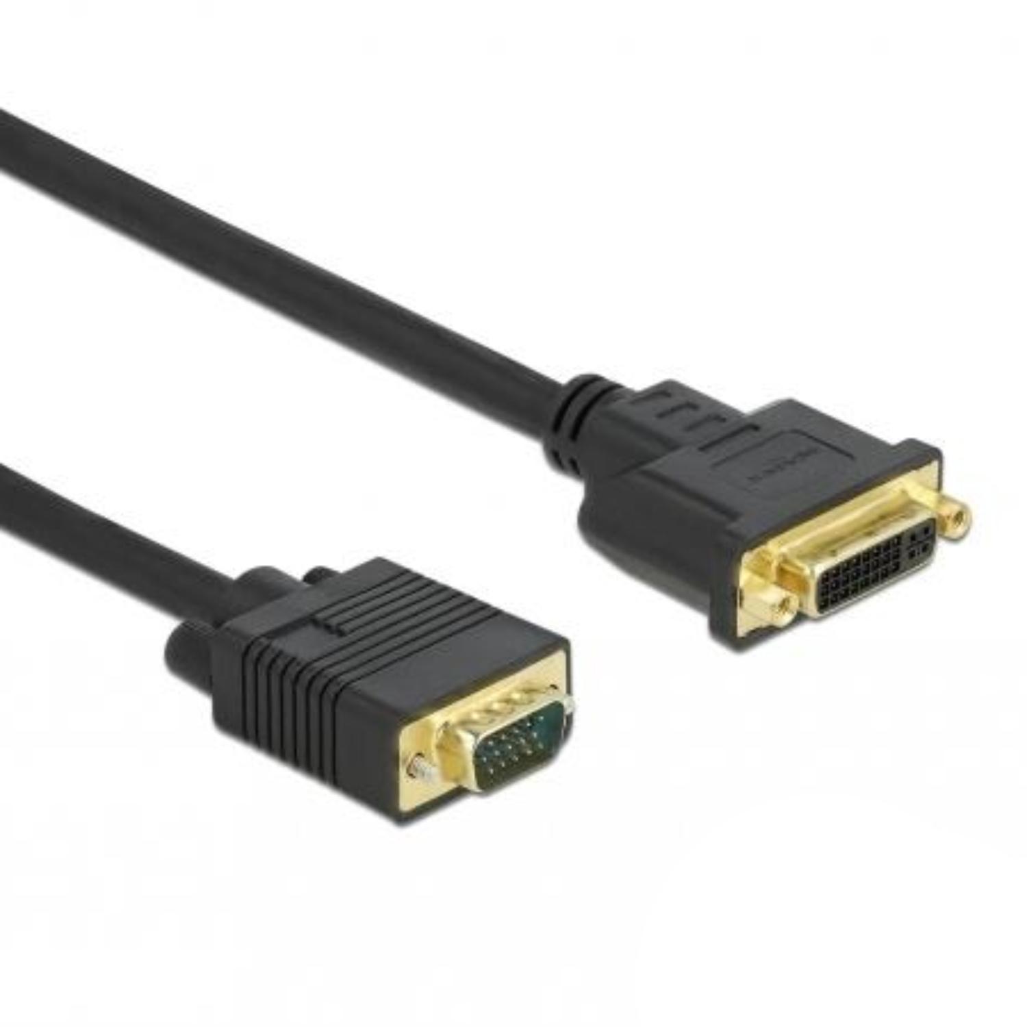 Delock Kabel DVI 24+5 Buchse auf VGA Stecker 3 m - Delock
