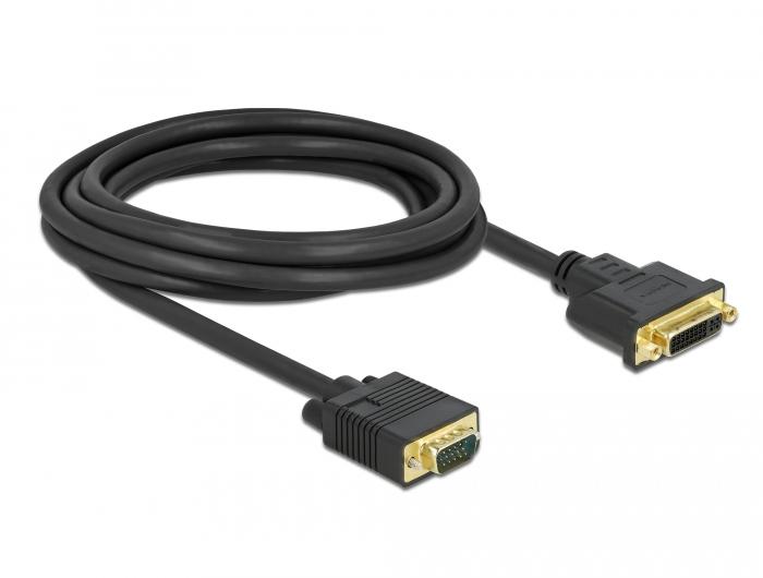 Delock Kabel DVI 24+5 Buchse auf VGA Stecker 3 m - Delock