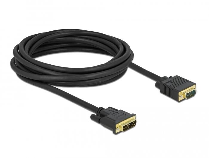 Delock Kabel DVI 12+5 Stecker auf VGA Stecker 5 m - Delock