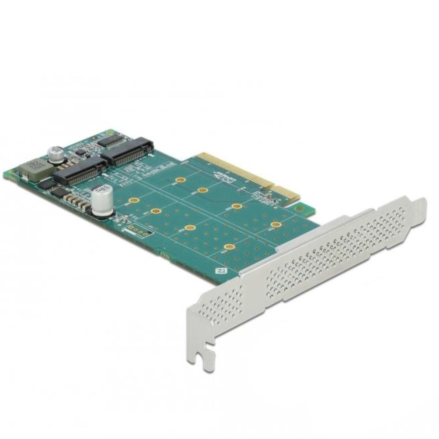 Delock PCI Express x8 Karte zu 2 x intern NVMe M.2 Key M Bifurkation L - Delock