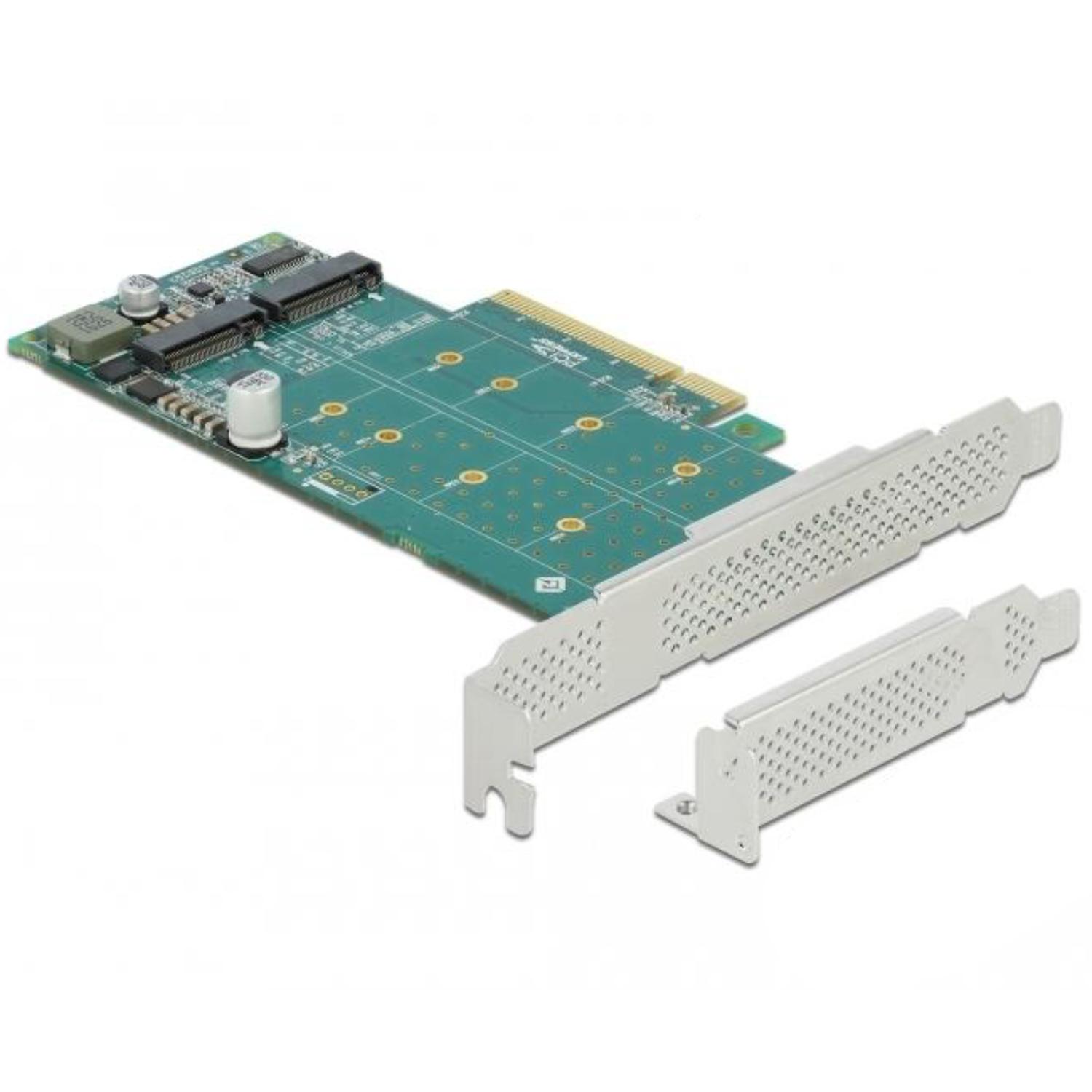 Delock PCI Express x8 Karte zu 2 x intern NVMe M.2 Key M Bifurkation L - Delock