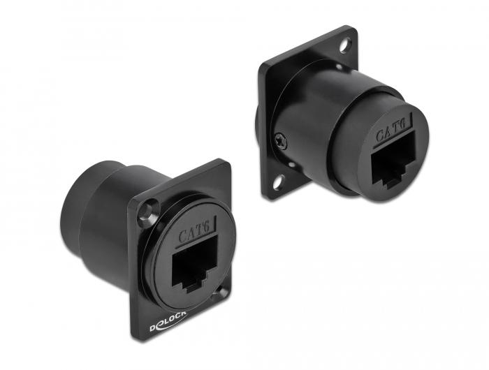 Delock D-Typ Modul RJ45 Kat.6 Bus zu Bus