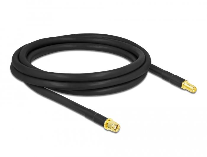 Delock Antennenkabel RP-SMA Stecker auf RP-SMA Buchse LMR/CFD300 2 m low lo - Delock