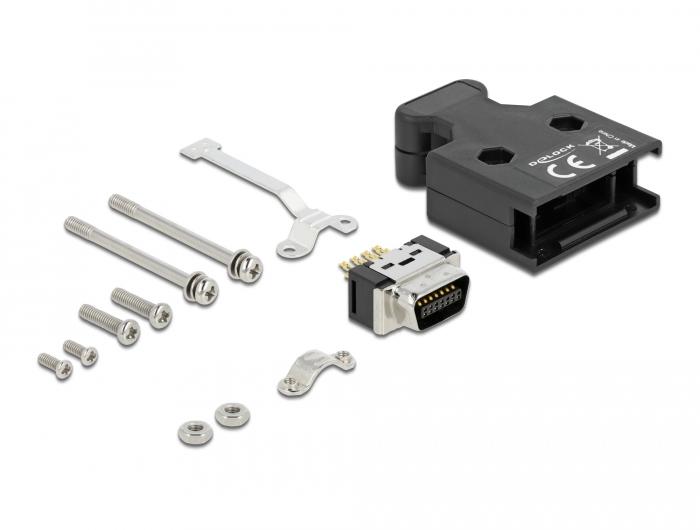Delock MDR Stecker 14 Pin Lötstecker mit Gehäuse - Delock