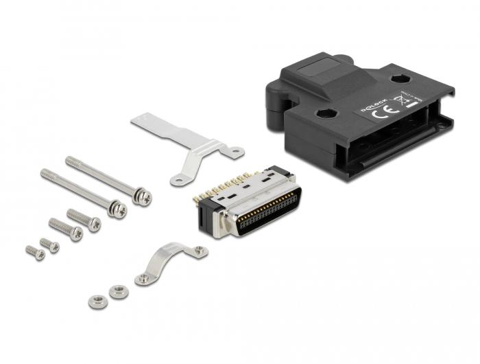 Delock MDR Stecker 36 Pin Lötstecker mit Gehäuse - Delock