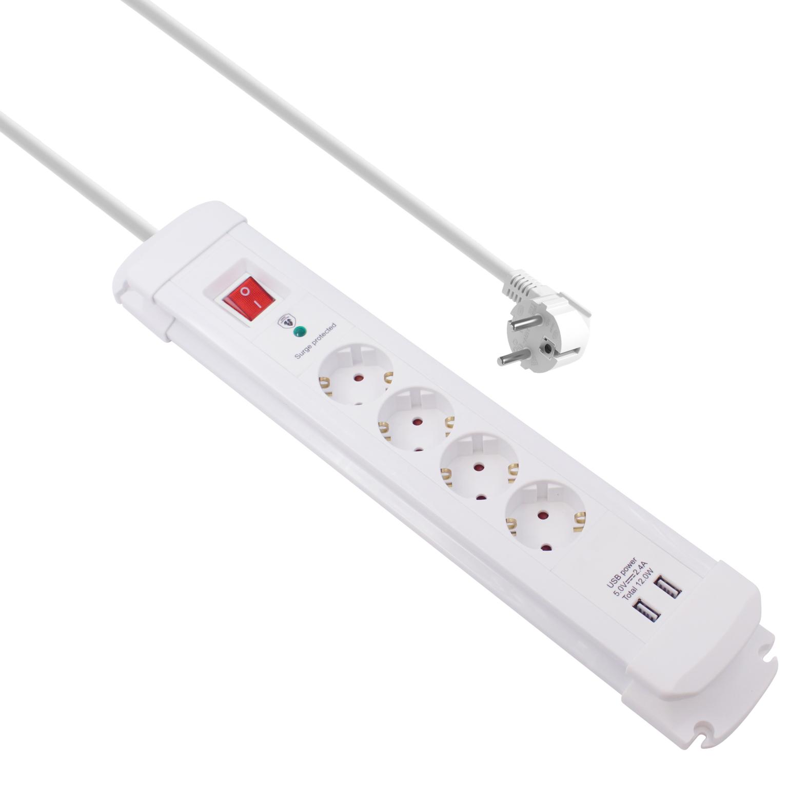 Steckdosenleiste 4-fach - USB