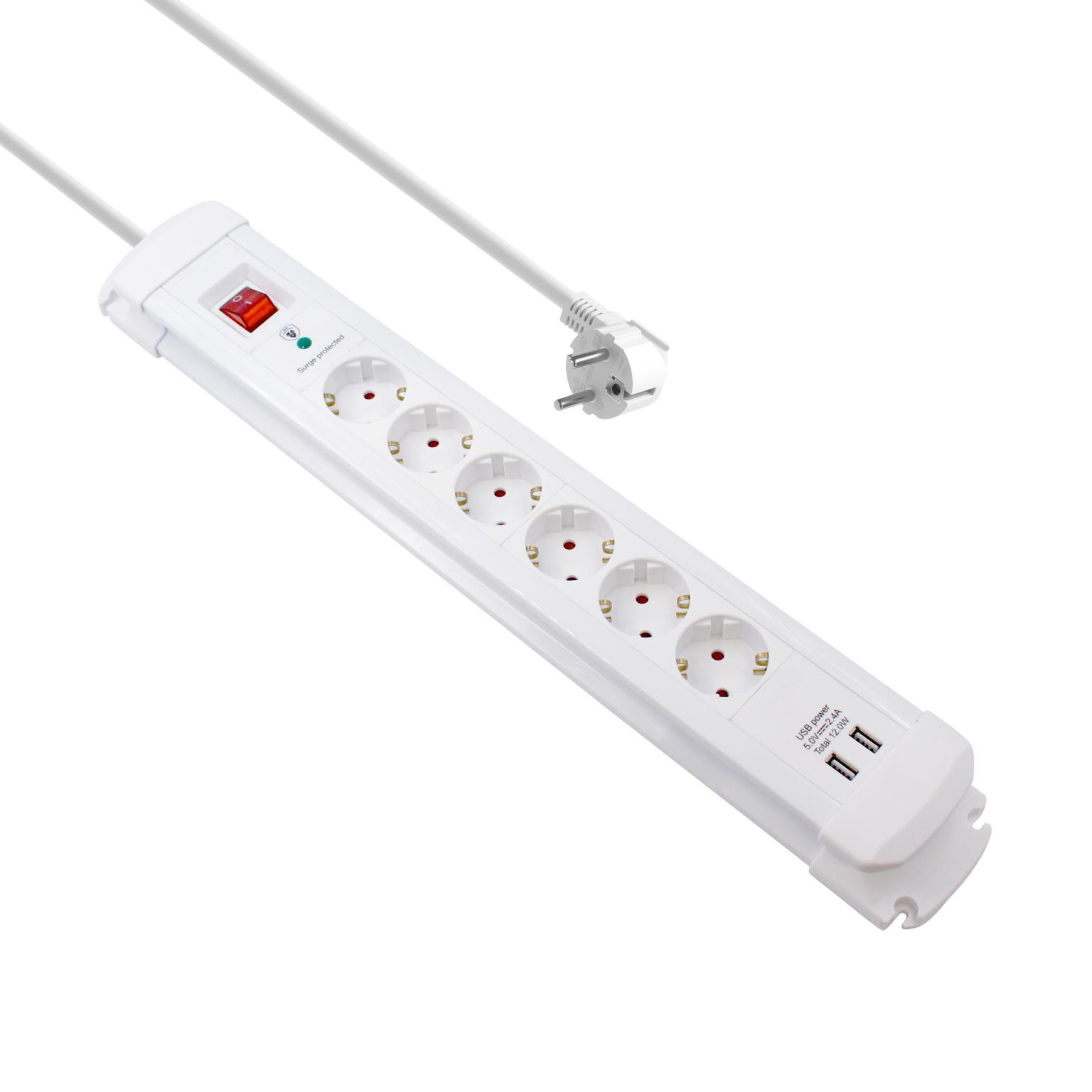 Steckdosenleiste 6-fach USB - Allteq
