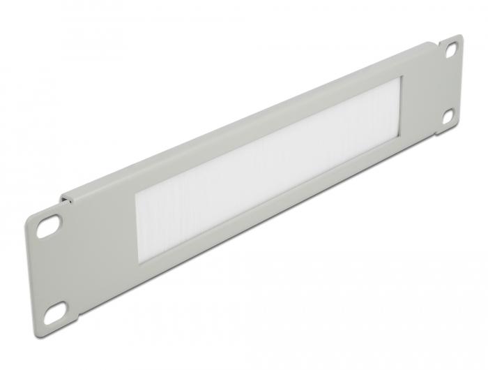 Delock 10″ Kabelmanagement Bürstenleiste 1 U grau - Delock