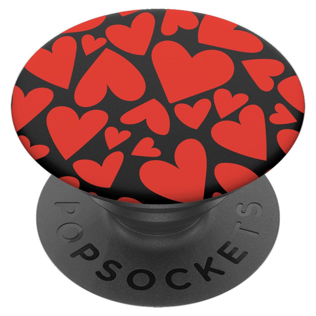 PopSocket - Rote Herzen (schwarz)
