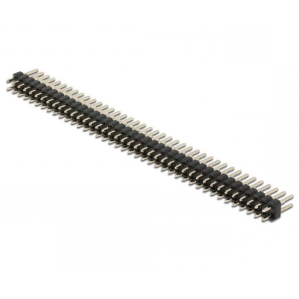 Delock-Stiftleiste 40-polig, Rasterabstand 2,54 mm, 2-reihig, r - Delock
