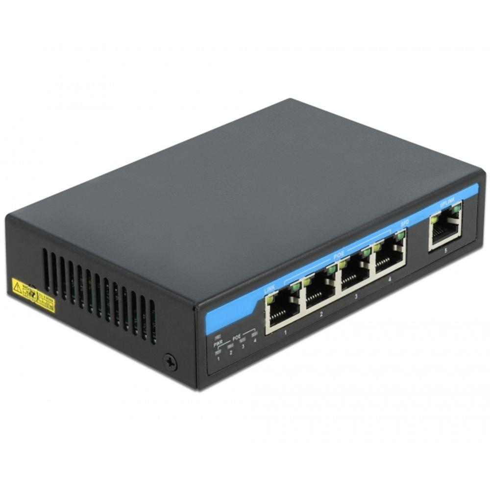 PoE-Switch mit 4 Anschlüssen - Delock