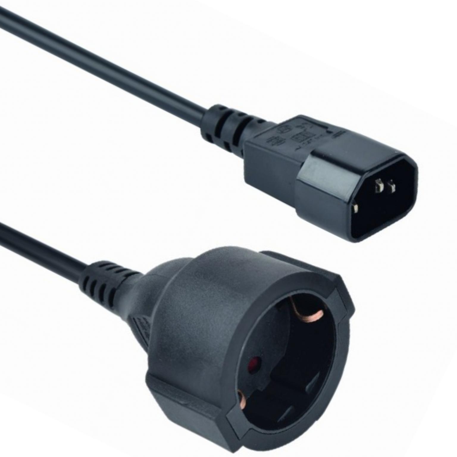 Stromkabel C14 zu Schuko - Allteq
