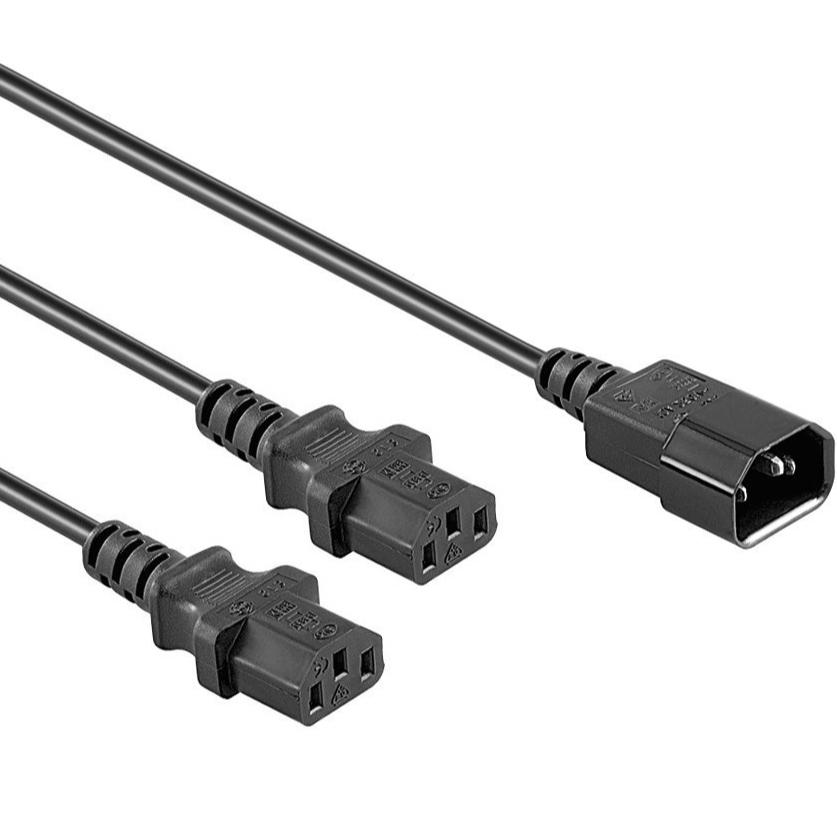 Stromkabel C13 auf C14 doppelt - Allteq
