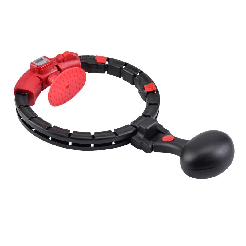 Verstellbarer Hula Hoop mit Tasche (Rot-Schwarz) - Kein Hersteller