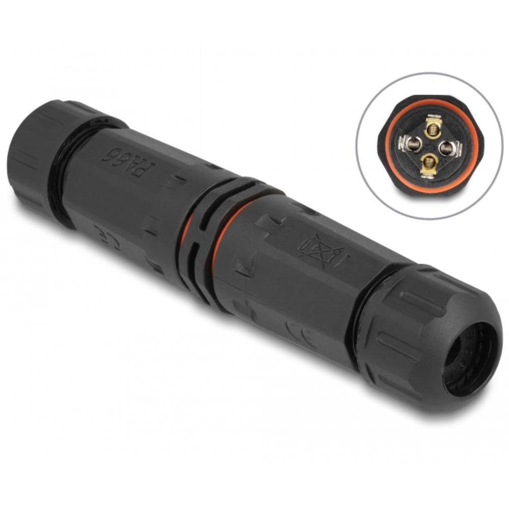 Delock Kabelstecker für den Außenbereich, 4-polig, IP68 wasserdicht, schraubbar - Delock