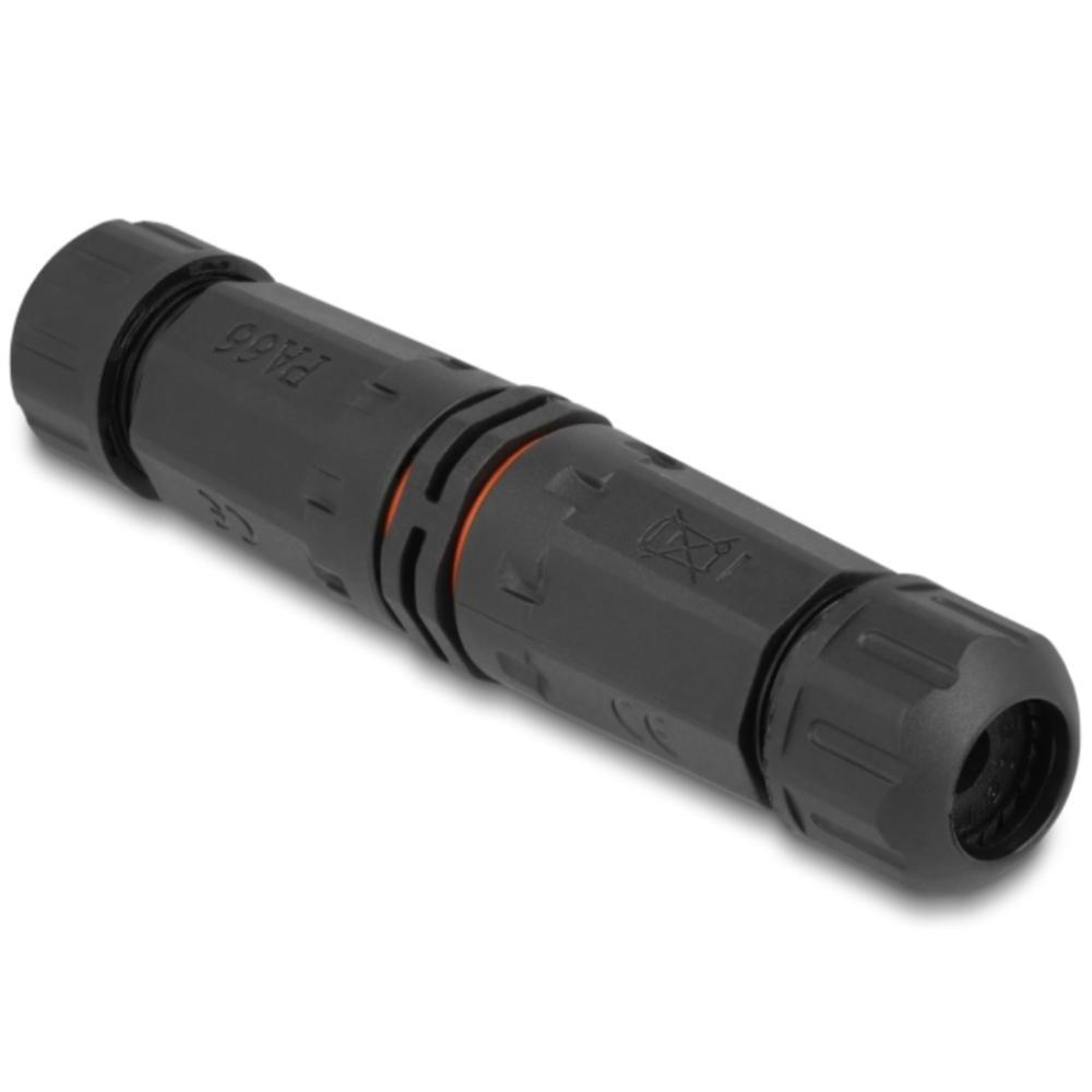 Delock Kabelstecker für den Außenbereich, 3-polig, IP68 wasserdicht, schraubbar - Delock