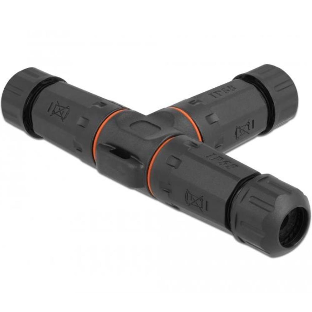 Delock Kabelstecker T-Form für Außeneinsatz 2-polig, IP68 wasserdicht, s - Delock