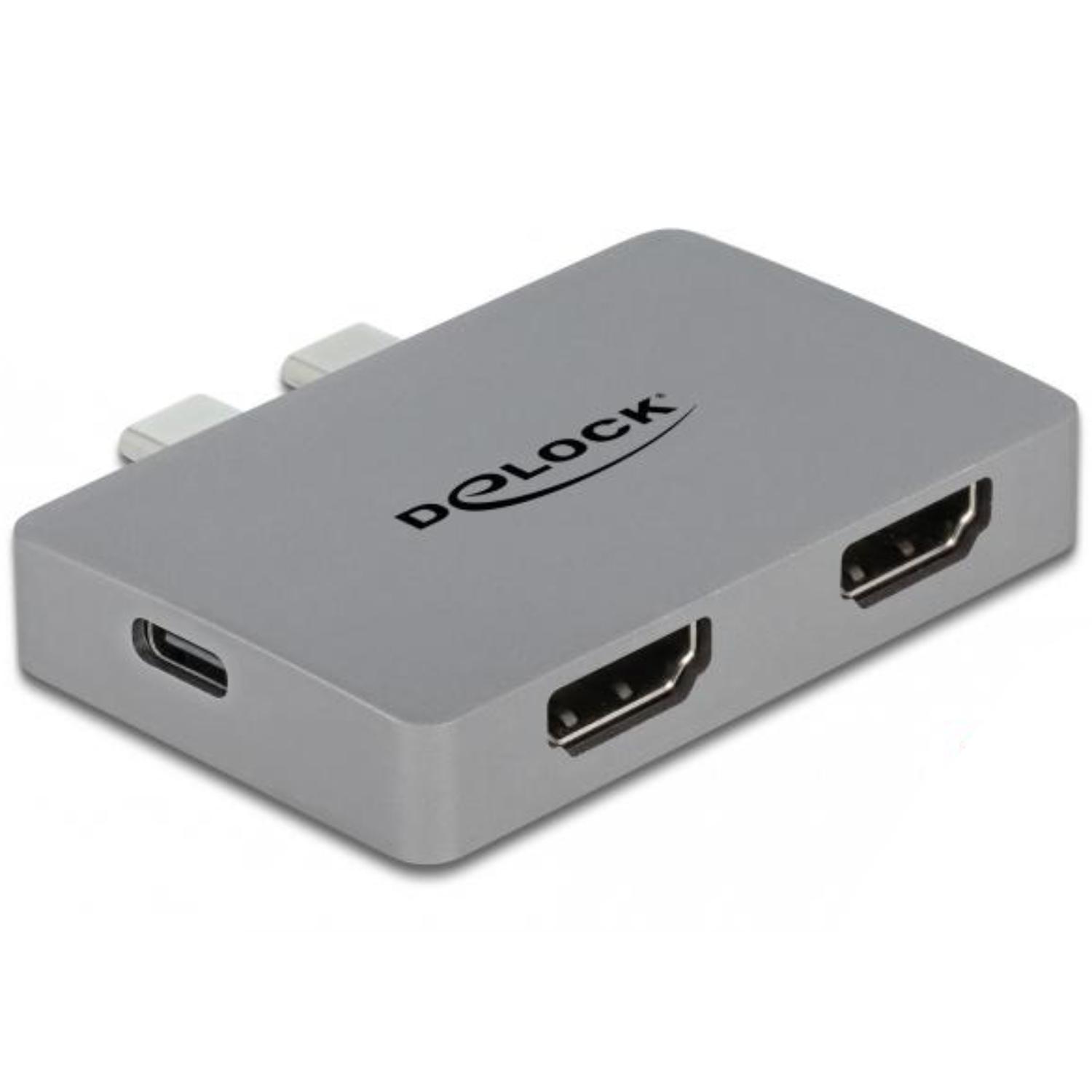 Delock Dual HDMI Adapter mit 4K 60 Hz und PD 3.0 für MacBook - Delock