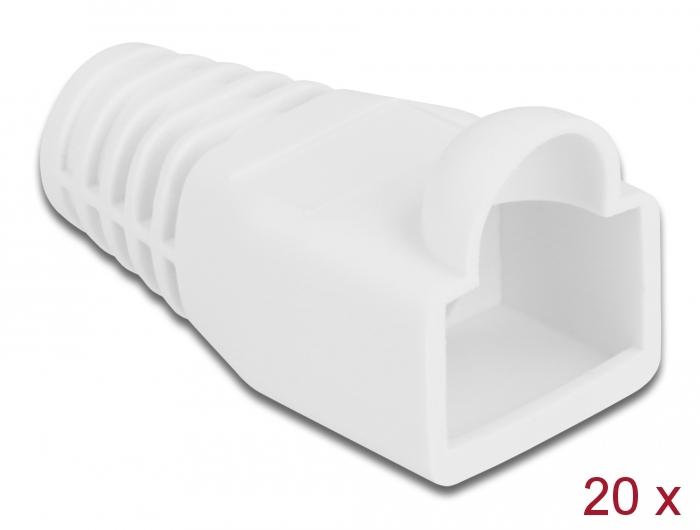 Delock Kabelknickschutz für RJ45 Stecker weiß 20 Stk. - Delock