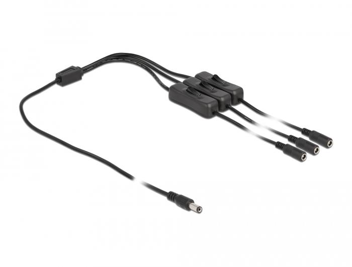 Delock Kabel DC 5,5 x 2,1 mm Stecker auf 3 x DC Buchse mit sch - Delock