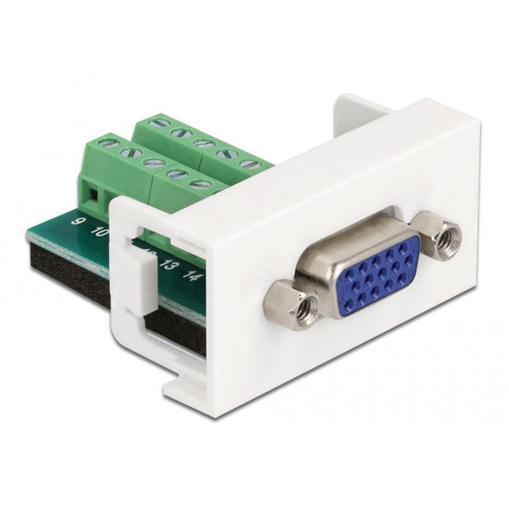 Delock Easy 45 Modul VGA-Anschluss auf 16-polige Klemmleiste 22,5 - Delock