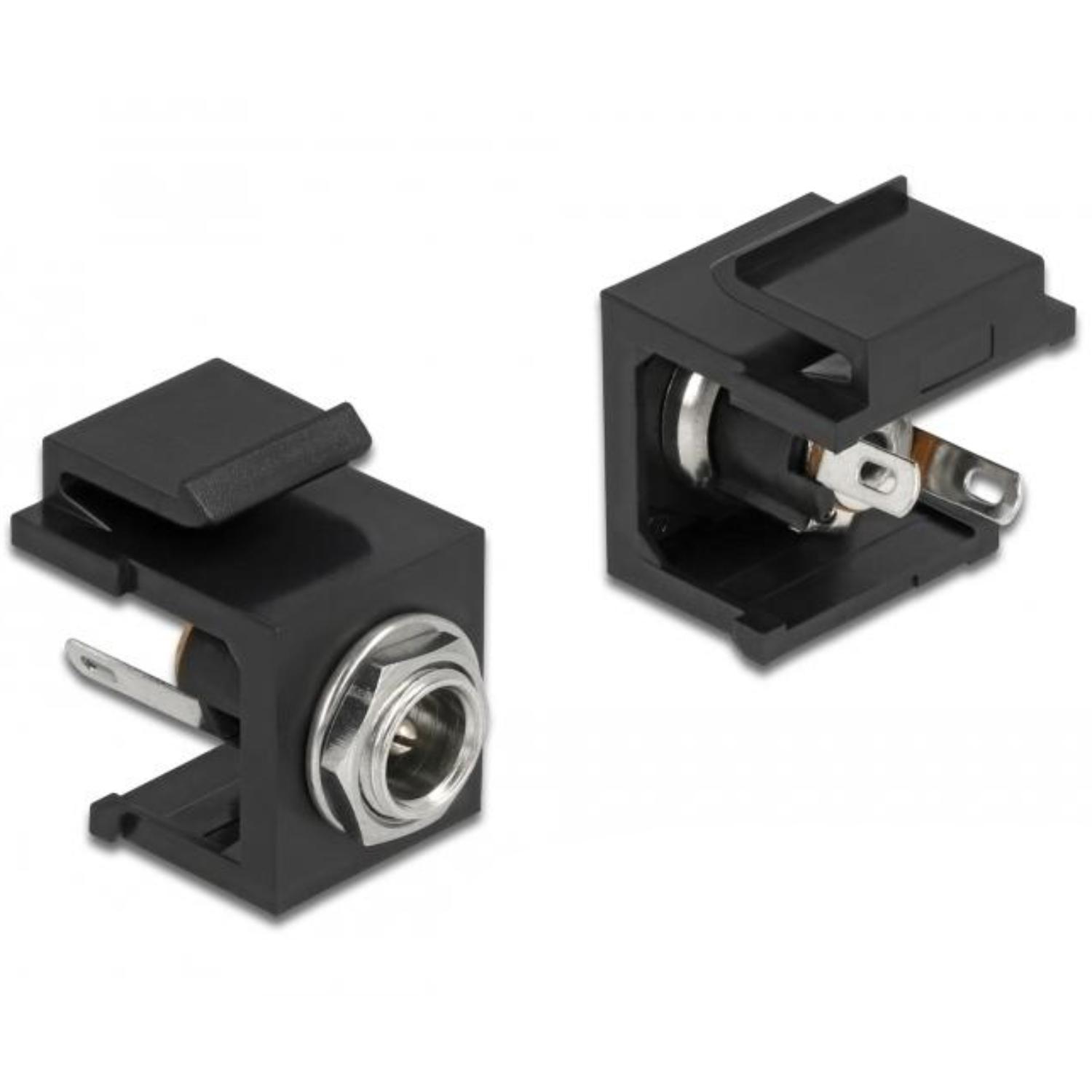 Delock Keystone Modul DC 5,5 x 2,5 mm Buchse schwarz - Delock