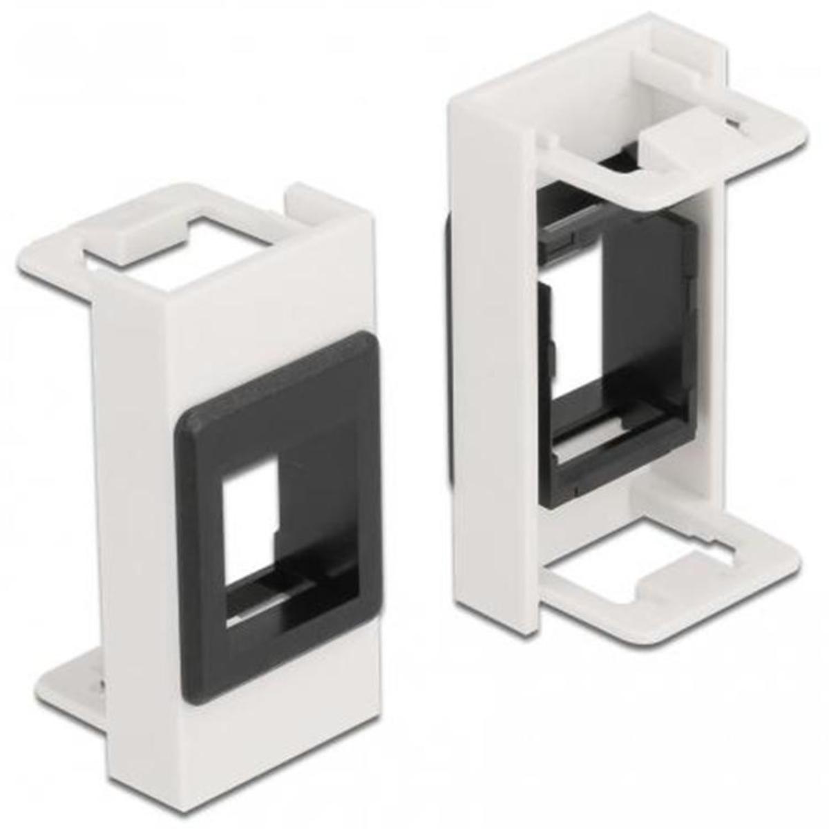 Delock Easy 45 Modul Keystone Halterung 22,5 x 45 mm, weiß / schwarz