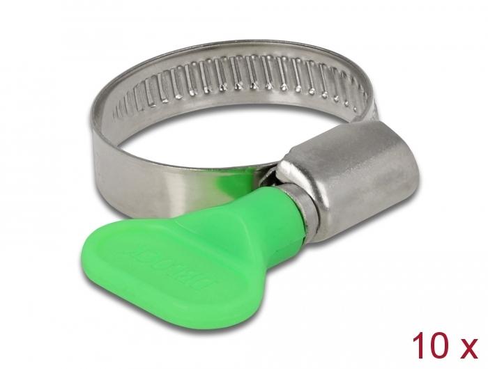 Delock Schlauchschelle mit Flügelmutter 22 - 32 mm 10 Stück - Delock