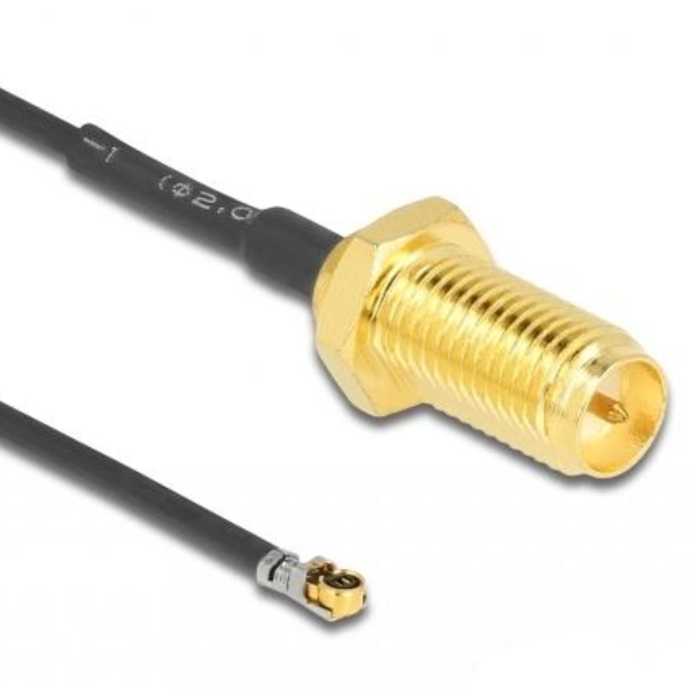 RP-SMA zu I-PEX MHF 4L LK Antennenkabel - 50 Ohm - Delock