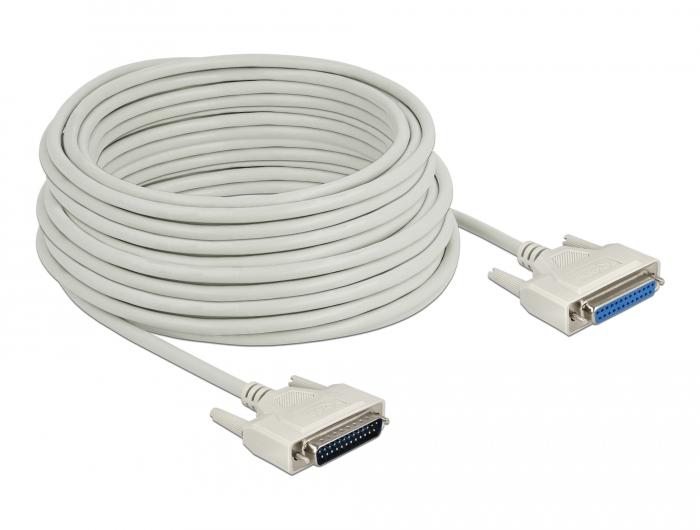 Delock Serielles Kabel D-Sub 25 Stecker auf Buchse 20 m - Delock