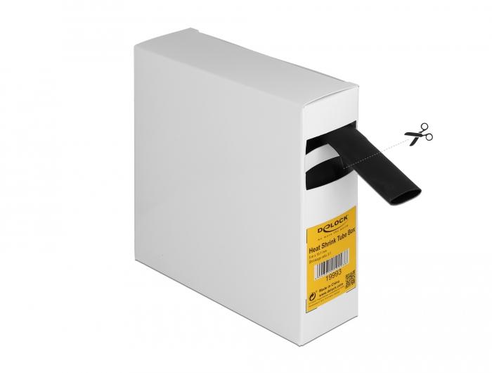 Delock-Schrumpfschlauchbox, mit Innenkleber, Schrumpfrate 3:1, 5 m x - Delock