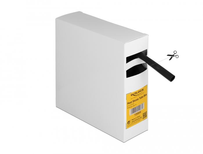 Delock-Schrumpfschlauchbox, mit Innenkleber, Schrumpfrate 3:1, 5 m x - Delock