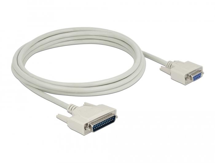 Delock Serielles Kabel D-Sub 25 Stecker auf D-Sub 9 Buchse 3 m - Delock