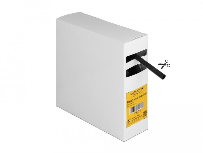 Delock-Schrumpfschlauchbox, mit Innenkleber, Schrumpfrate 3:1, 5 m x - Delock