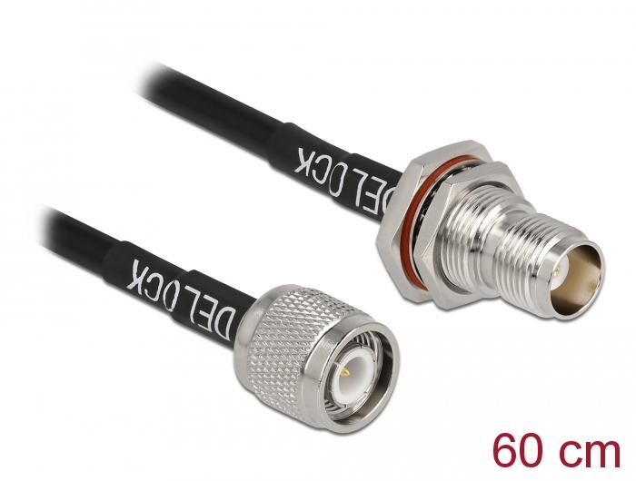 Delock Antennenkabel TNC Stecker auf TNC Buchse RG-58 60 cm - Delock