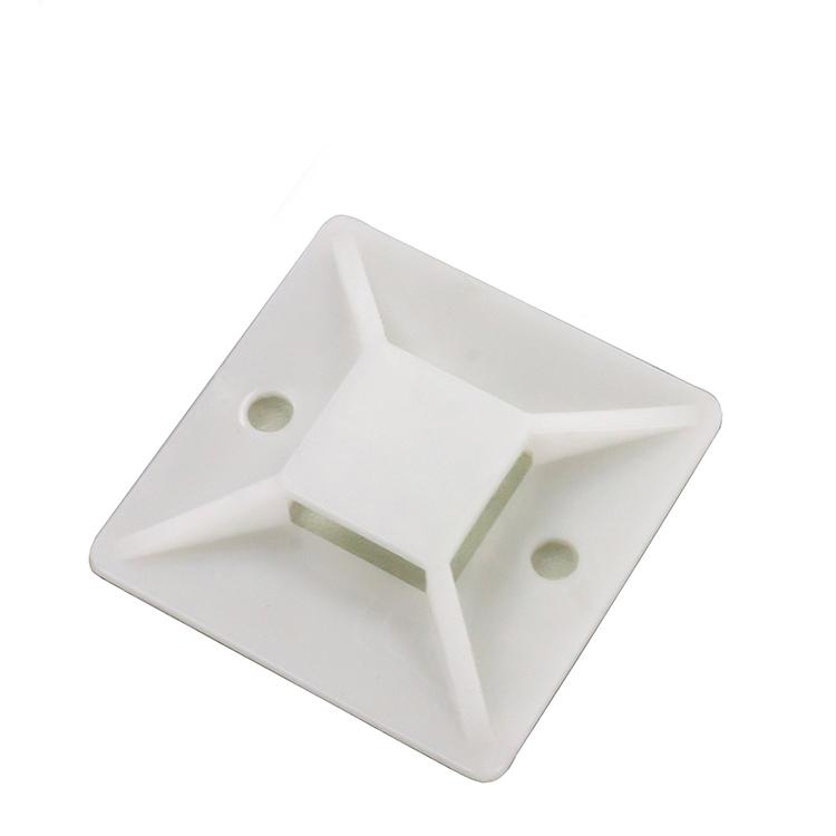 Kabelbinderhalter 40x40 mm 100 Stück weiß - Allteq