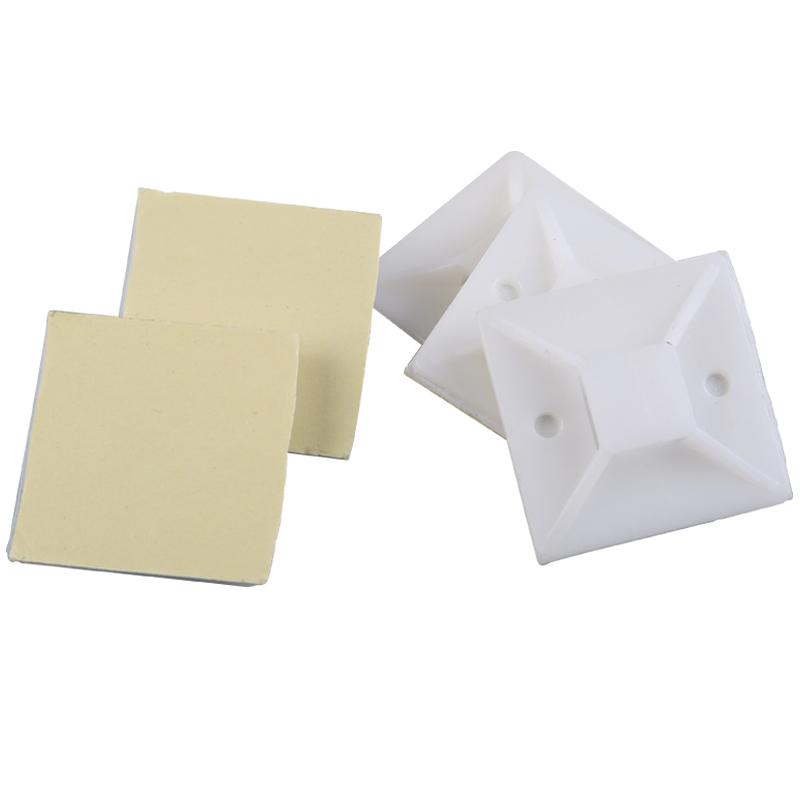 Kabelbinderhalter 30x30 mm 100 Stück weiß - Allteq