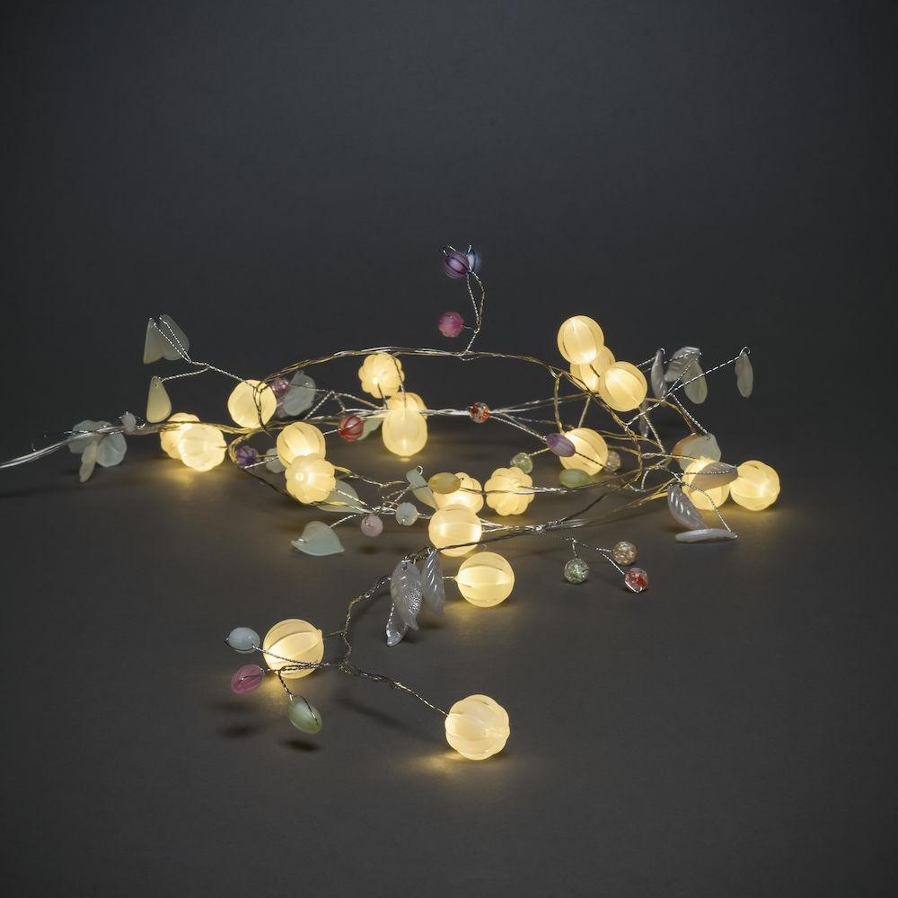 Lichterkette - LED-Weihnachtsbeleuchtung für den Innenbereich - 20 Lichter - 1,5 Meter - warmweiß - 3x AA