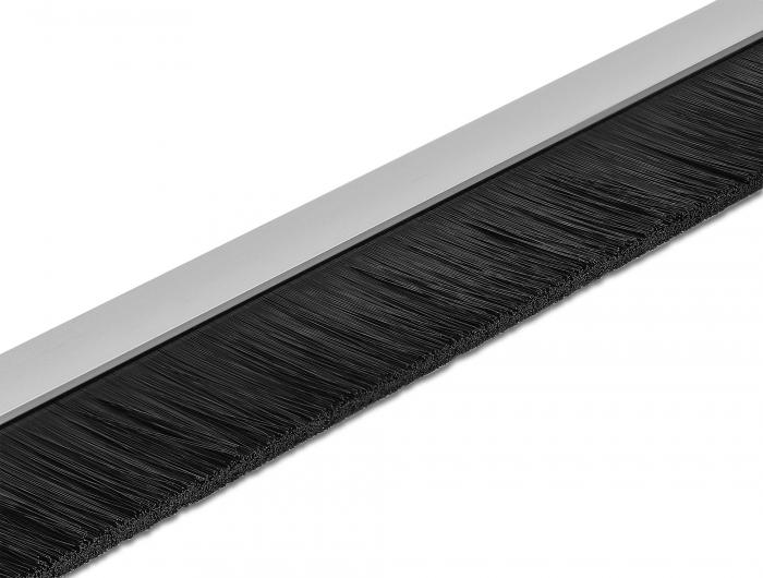 Delock Bürstenleiste 40 mm mit Aluminiumprofil gerade - Länge 1 m - Delock