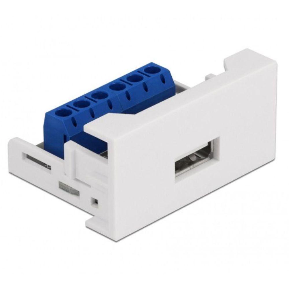 Delock Easy 45 Modul USB 2.0 Typ-A Stecker auf Klemmleiste 22 - Delock