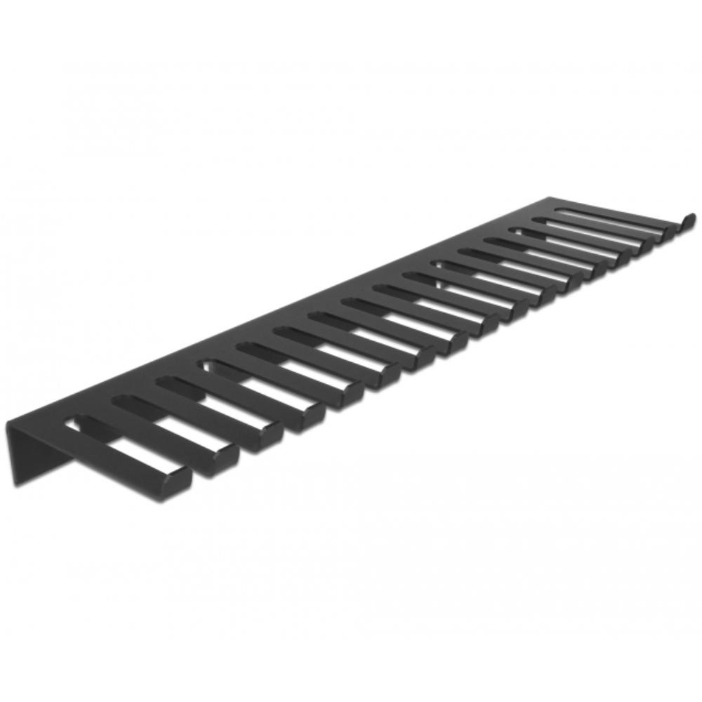 Delock Kabelhalter 325 x 90 mm für Wandmontage schwarz