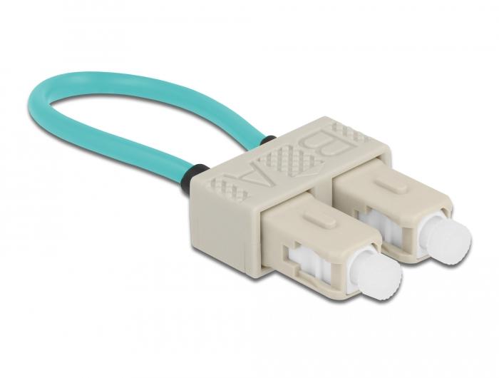 Delock LWL Loopback Adapter SC / OM3 Multimode beige - Delock