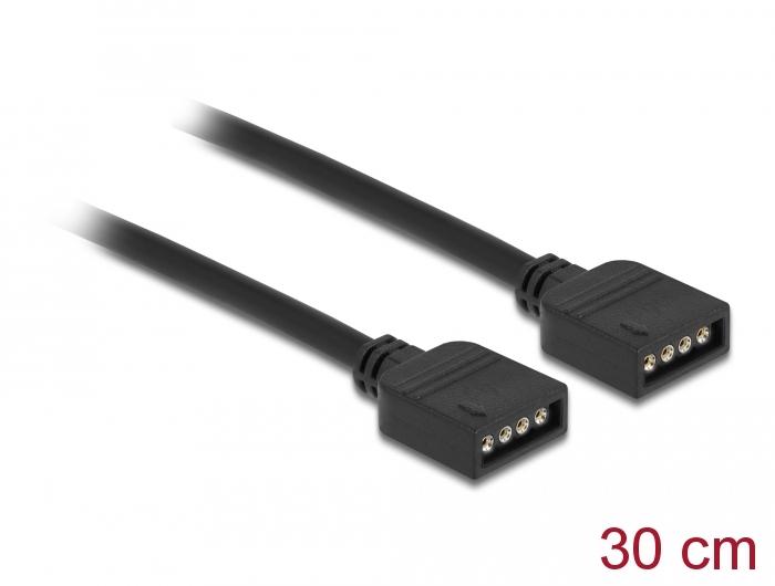 Delock RGB Anschlusskabel 4-polig für 12 V RGB LED Beleuchtung 30 cm - Delock