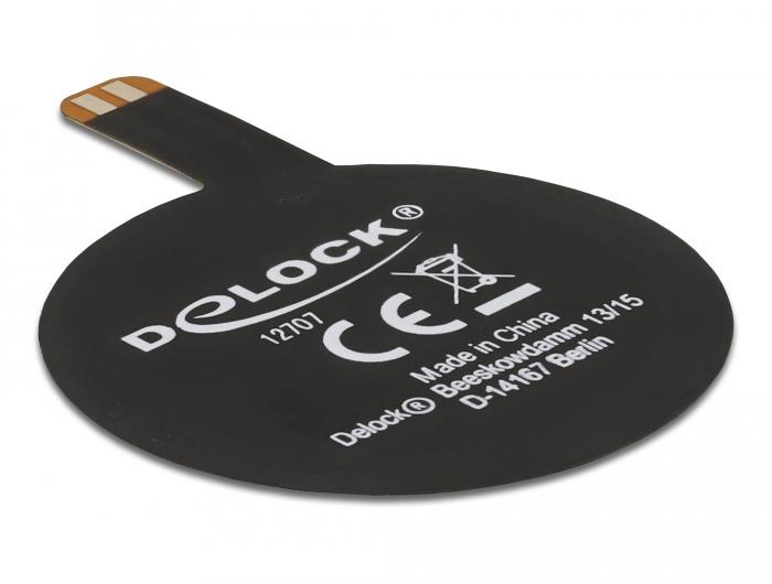 Delock NFC 13,56 MHz Antenne SMT FPC rund innen schwarz selbstklebend - Delock