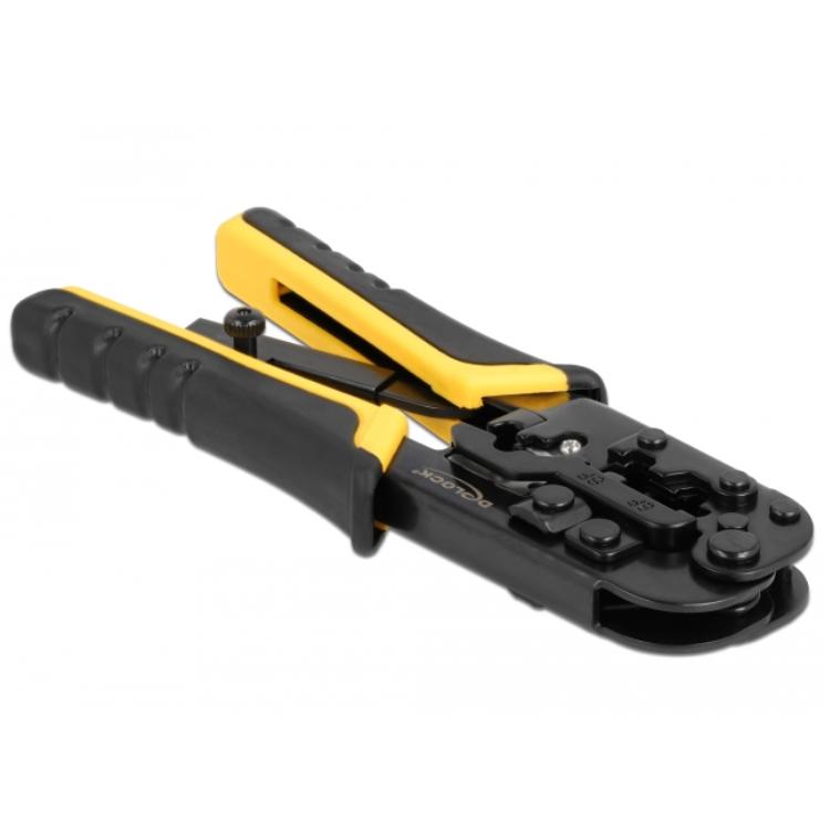 Delock Universal Crimpzange mit Abisolierer für 8P (RJ45), 6P (RJ12/11) - Delock