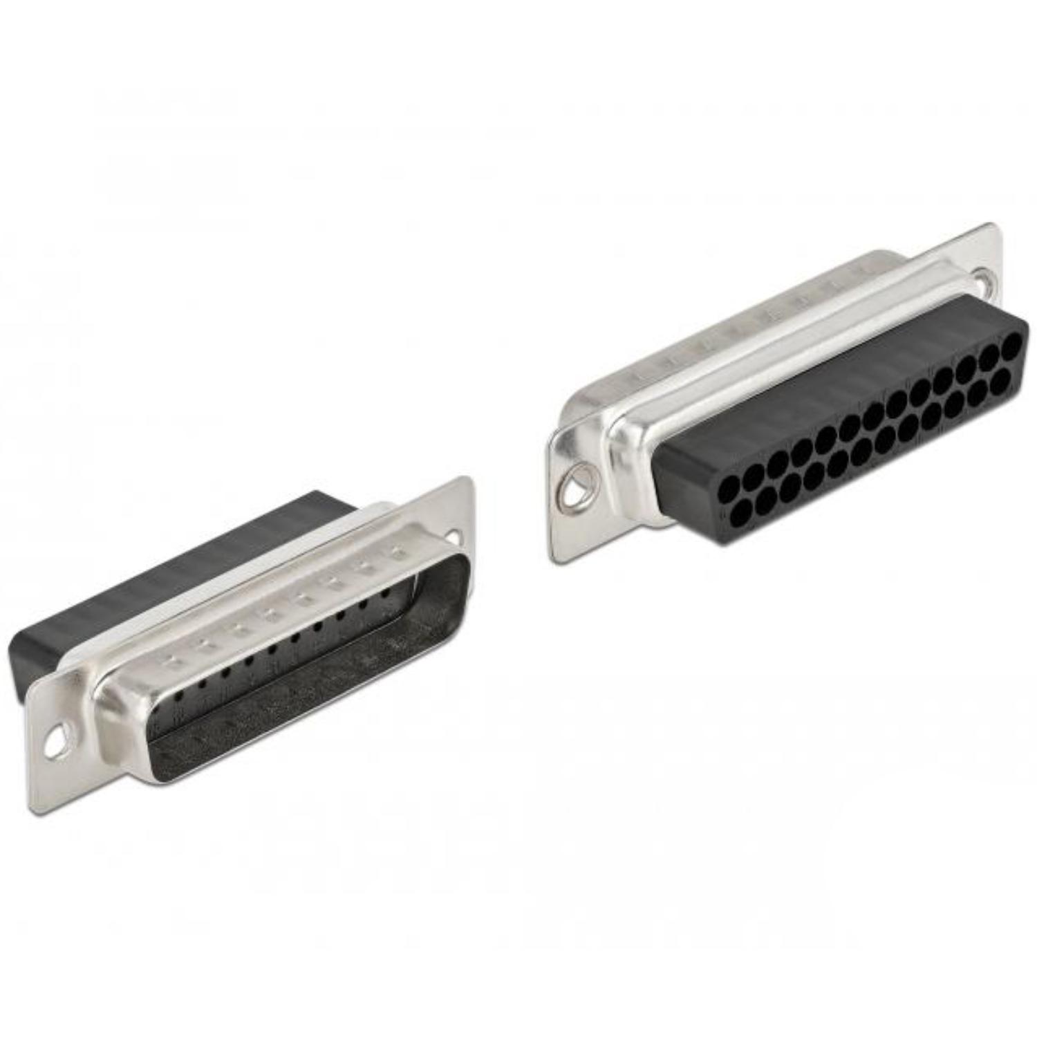 Delock D-Sub 25-poliger Crimpverbinder, Metall, 4 Stück - Delock