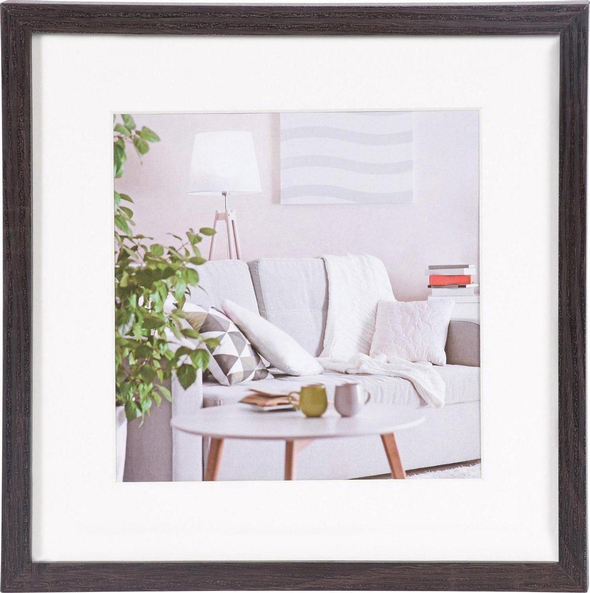 Bilderrahmen Modern - 60x60cm - Dunkelbraun